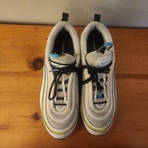 Nike Air Max 97 Mens White and Blue Sneakers
